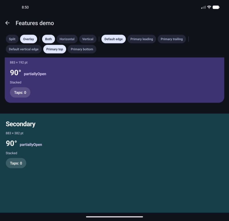 Android, overlay, top, tabletop