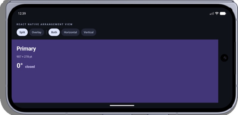 Android, turned right, split