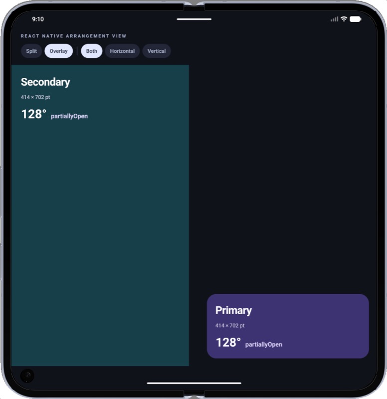 Android, upside down, overlay