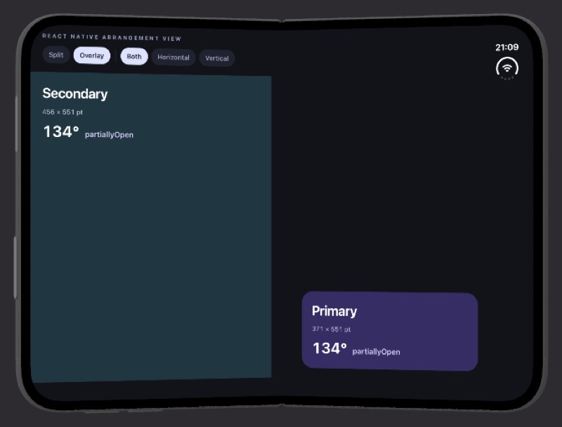 iOS, upside down, overlay