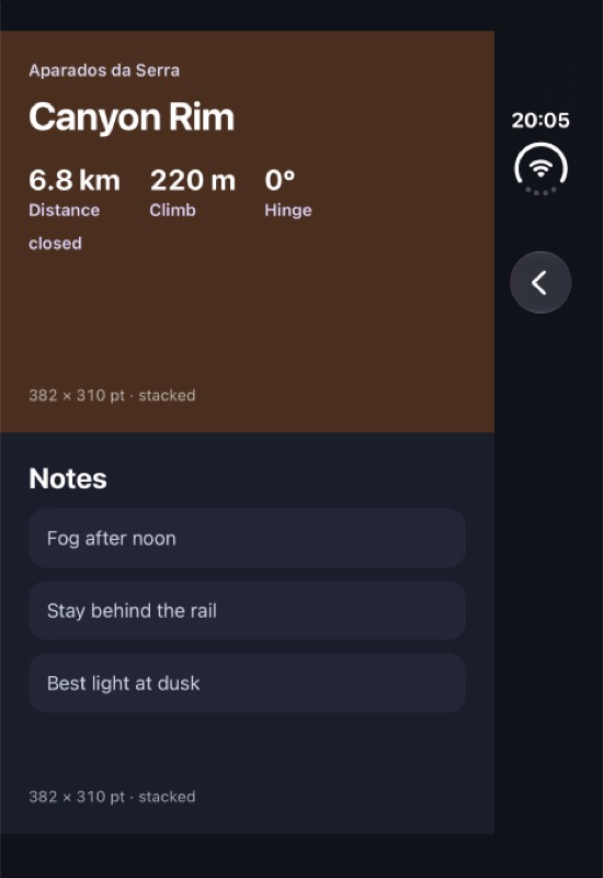 iOS, closed, trail details