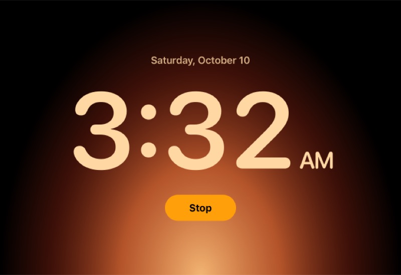 iOS, tent, the alarm ringing